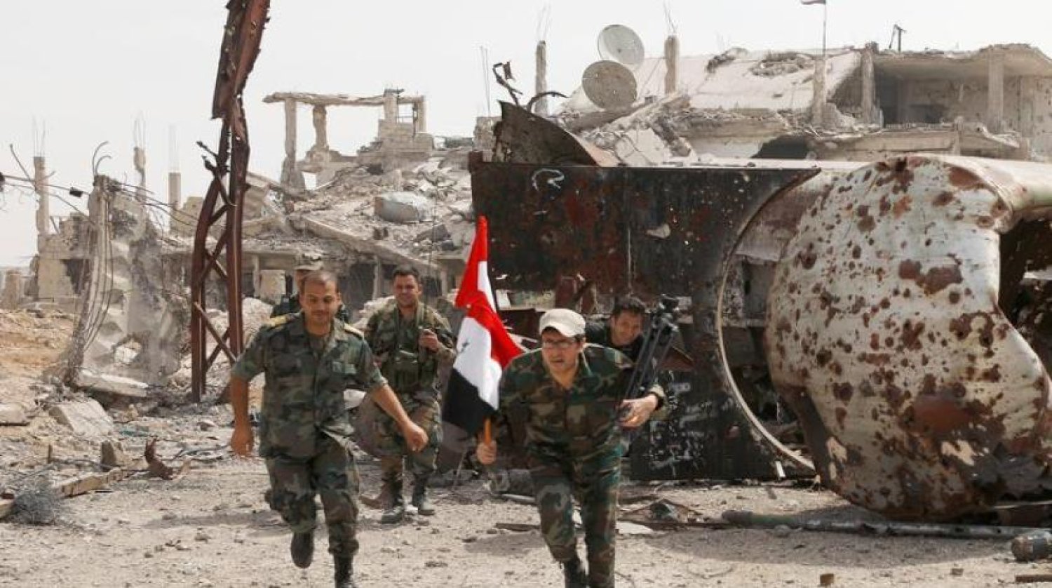 Şam’daki rejim askerleri (Reuters)