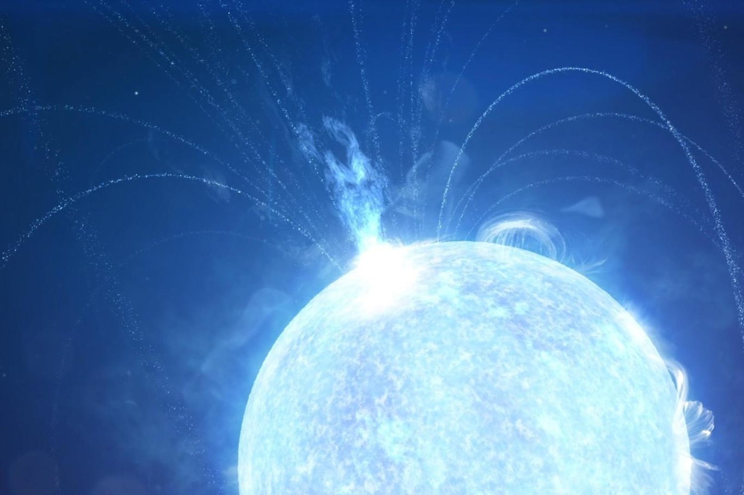 Magnetarlar, nötron yıldızına dönüşebileceği kadar kütleye sahip bir yıldızın içine doğru çöküp patlamasıyla oluşuyor (NASA Goddard Uzay Uçuş Merkezi)