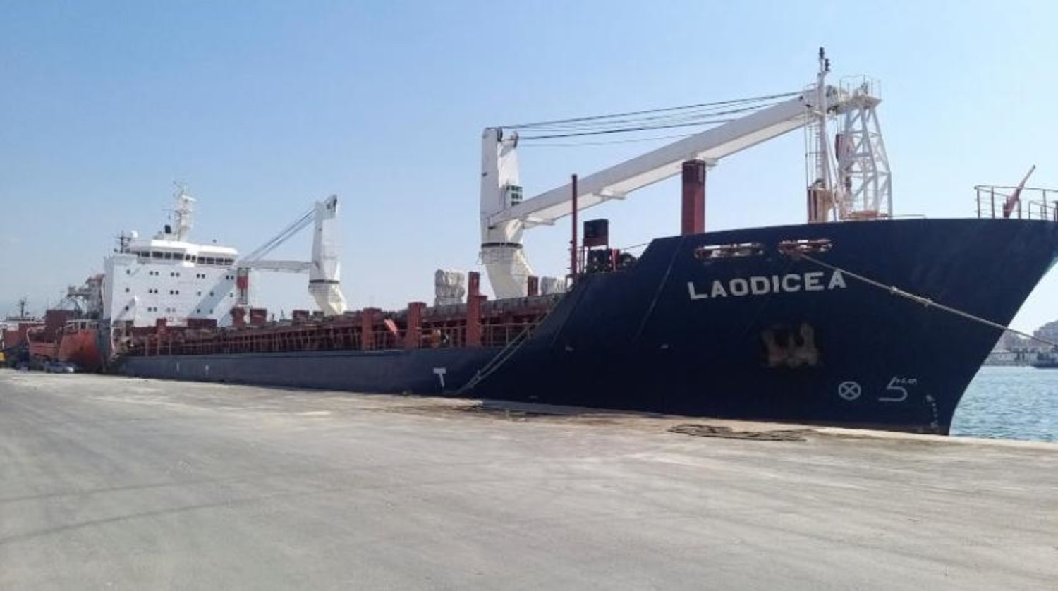 Laodıcea isimli Suriye gemisi Trablus limanına demir attı (Reuters)