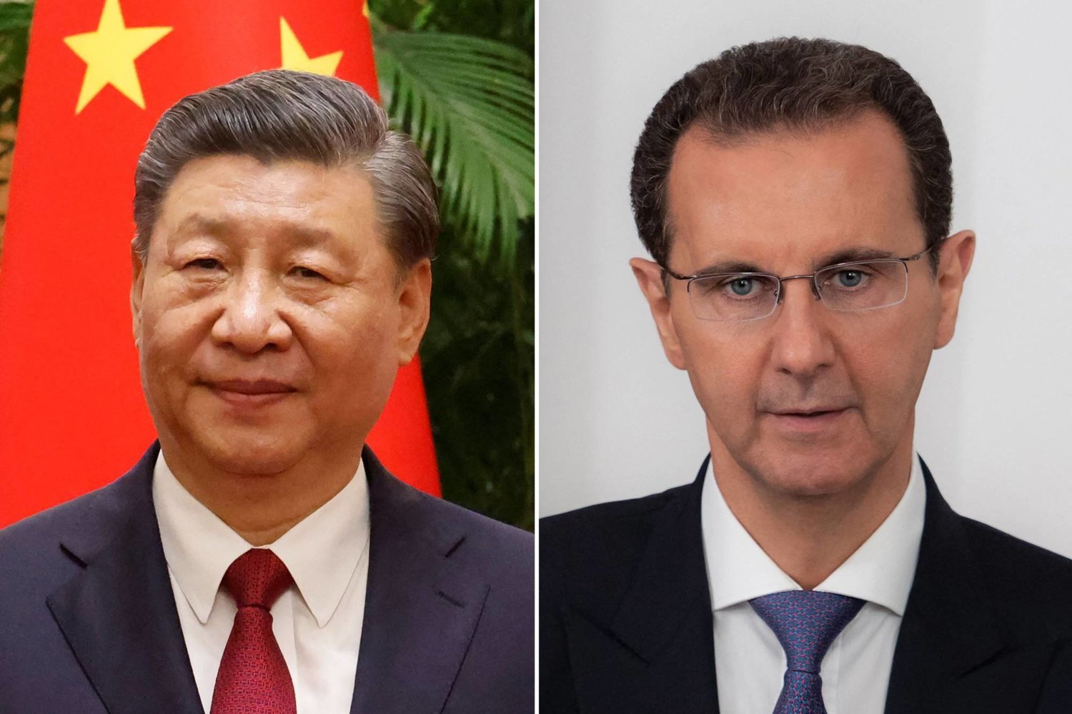 Suriye Devlet Başkanı Beşşar Esed ve Çin Devlet Başkanı Şi Cinping (AFP)