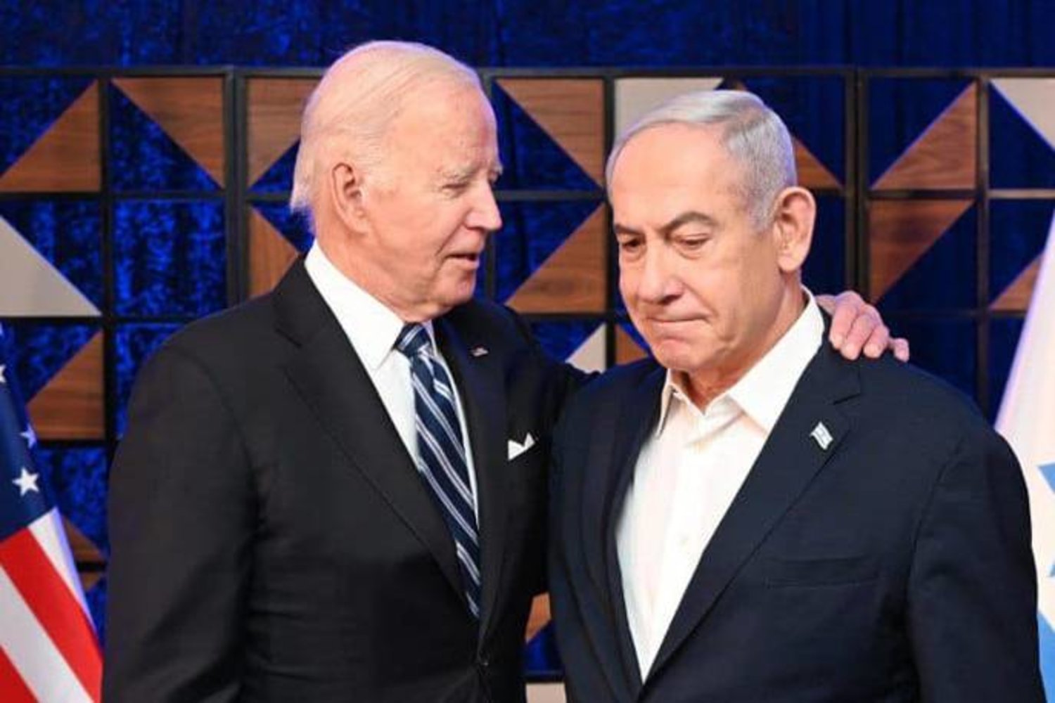 Biden, 18 Ekim’de ortak basın toplantısında Netanyahu ile birlikte (DPA)