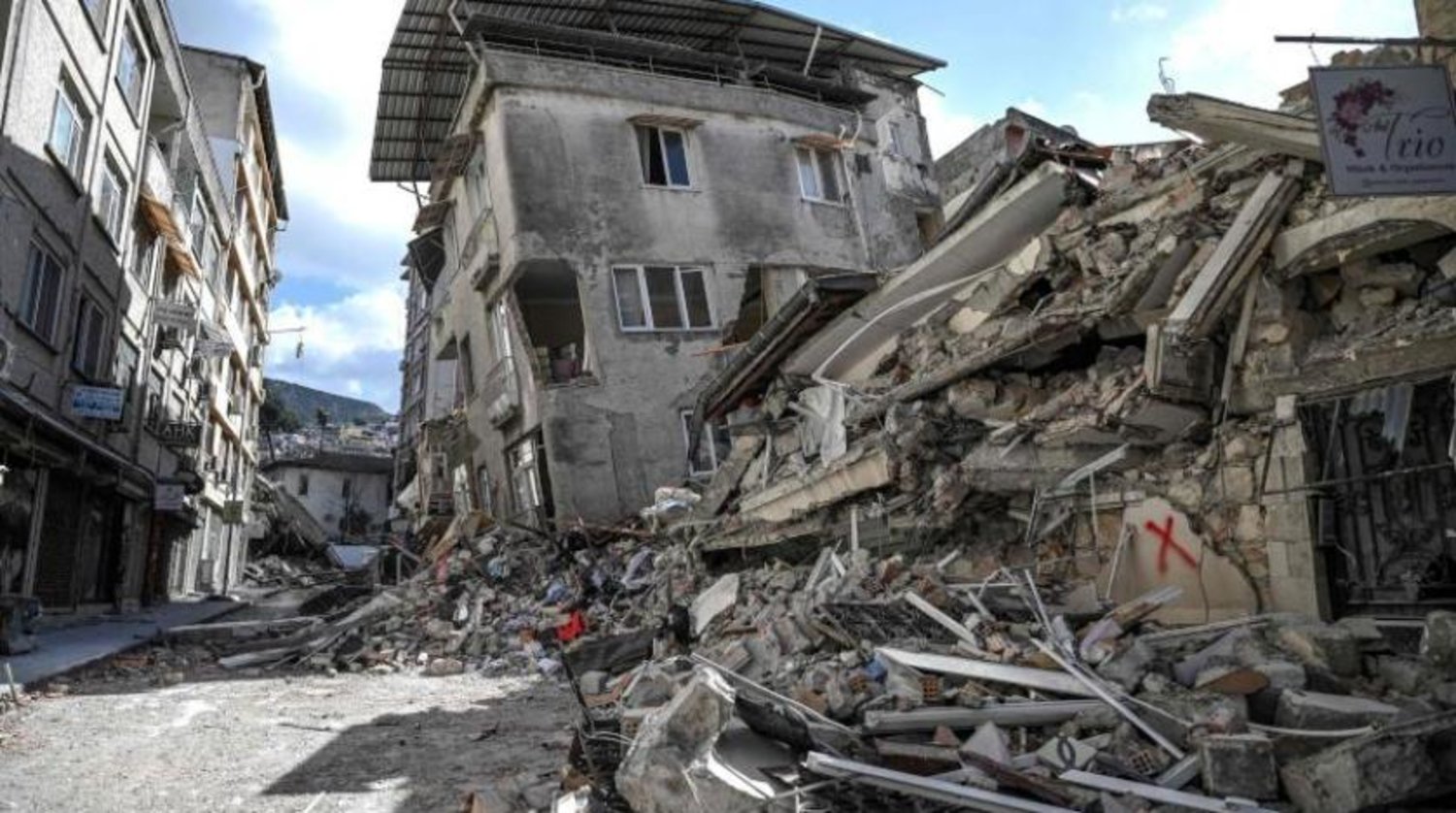 Türkiye'de meydana gelen depremin Hatay'da yarattığı hasar (AFP)
