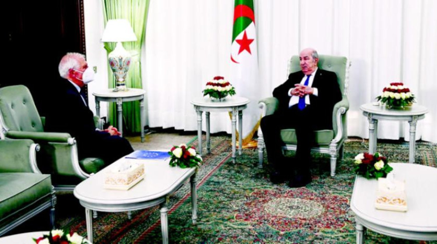 Josep Borrell, Cezayir Cumhurbaşkanı Tebbun ile (Cezayir Cumhurbaşkanlığı)
