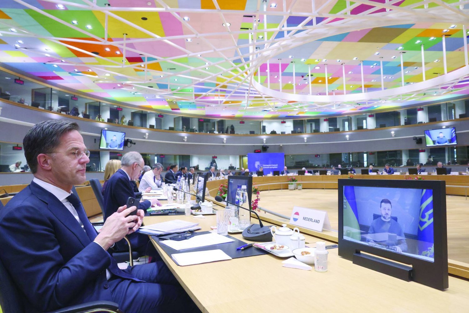 Zelenskiy, perşembe günü Brüksel’de Avrupa Konseyi’ne hitap etti (EPA)